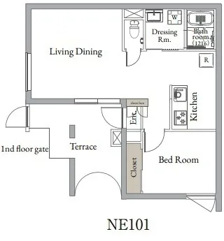 Belle Maison Nakamurabashi North NW - Floor Plan - ["Diagram", "Plan", "Floor plan"]