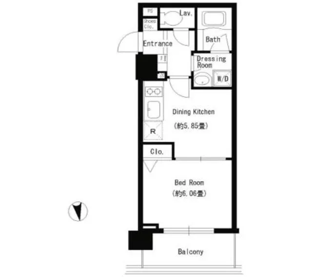 Park Cube Ueno - Floor Plan - ["Rectangle", "Parallel", "Font"]