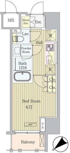 Cerio Ochiai Higashi-Nakano - Floor Plan - ["Rectangle", "Schematic", "Font"]