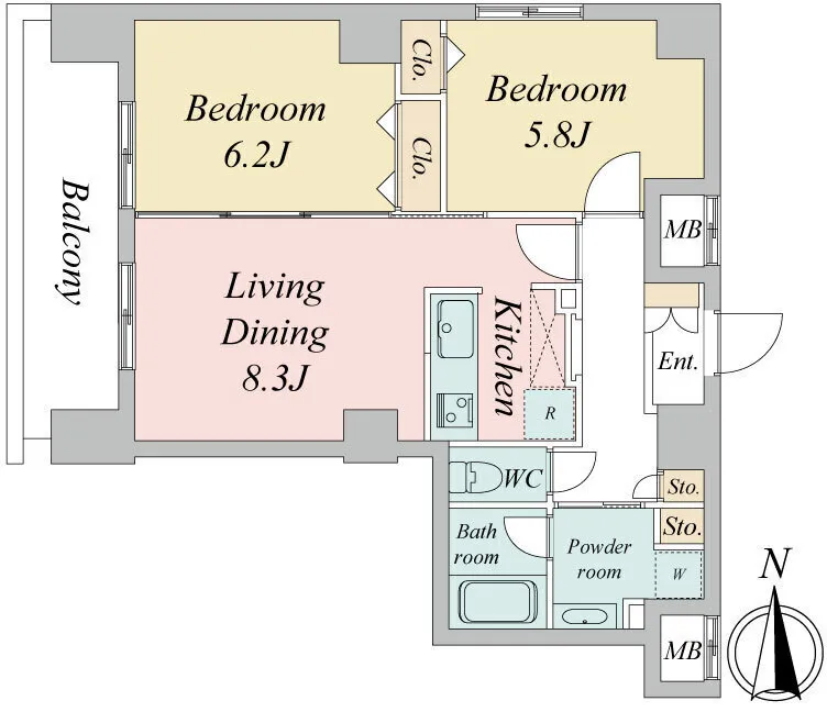 Due Kamata - Floor Plan - ["White", "Floor plan", "Diagram"]