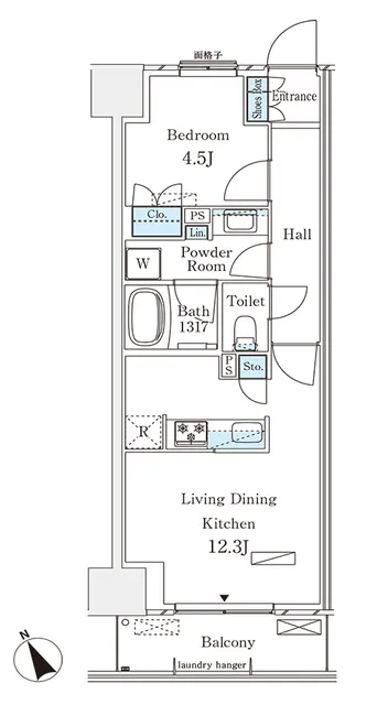 Parknard Fit Minami Aoyama Garden - Floor Plan - ["Rectangle", "Schematic", "Font"]