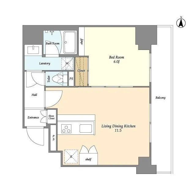 TS Residence Kita Ueno - Floor Plan - ["Rectangle", "Font", "Parallel"]
