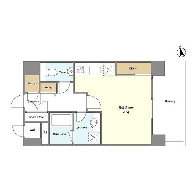 Elstanza Shirokanedai - Floor Plan - ["Rectangle", "Parallel", "Schematic"]