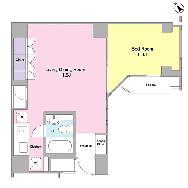 KDX Residence Nihonbashi Ningyocho - Floor Plan - ["Pink", "Line", "Purple"]