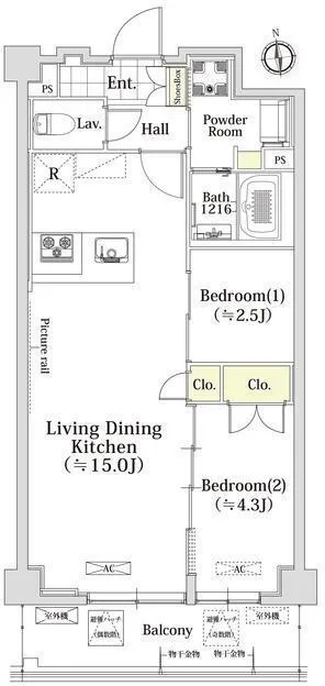 Veil Court Setagaya Kinuta - Floor Plan - ["White", "Diagram", "Plan"]