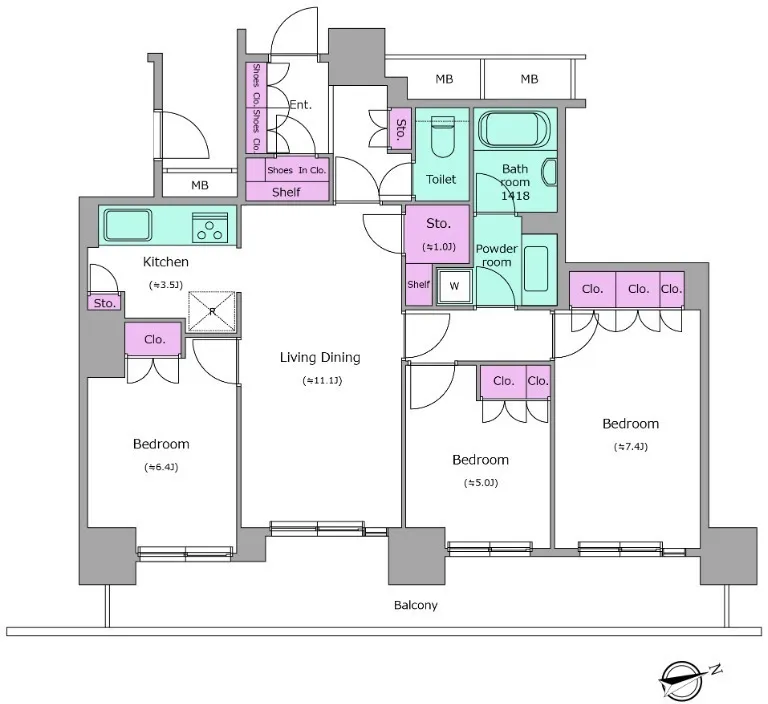 RESIDIA Tower Meguro Fudomae - Floor Plan - ["Diagram", "Floor plan", "Plan"]