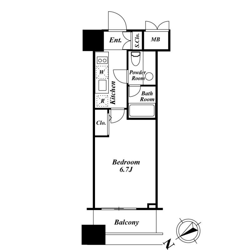 KDX Residence Togoshi (formerly: Belfast Togoshi) - Floor Plan - ["Rectangle", "Font", "Parallel"]