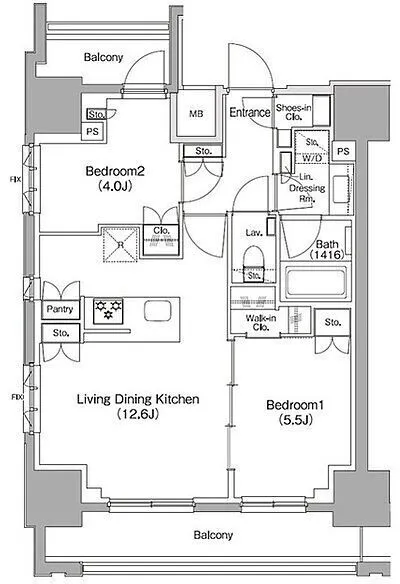 The Park Habio Shin-Okachimachi - Floor Plan - ["Diagram", "Plan", "Technical drawing"]