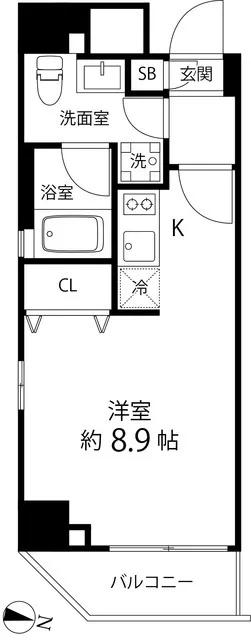 Park Cube Kinshicho - Floor Plan - ["Apartment", "Tile Flooring", "Home Door"]
