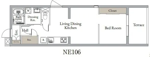 Belle Maison Nakamurabashi North NW - Floor Plan - []