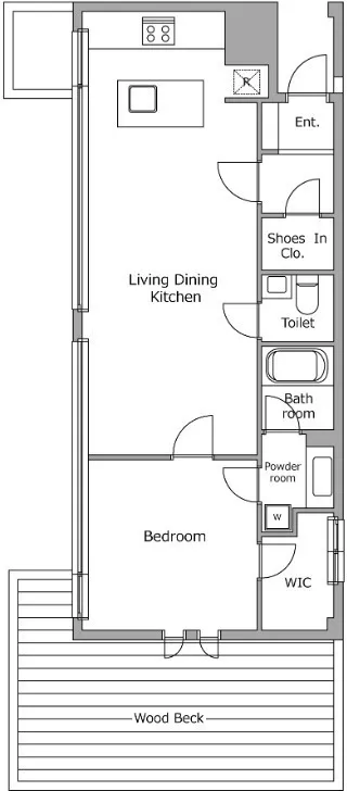 Residia Kita Shinjuku - Floor Plan - ["White", "Diagram", "Technical drawing"]