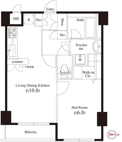 Plaille Hamamatsucho - Floor Plan - ["White", "Plan", "Floor plan"]