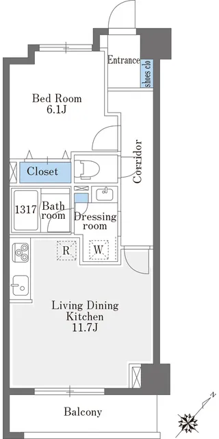La Douceur Sugamo West - Floor Plan - []