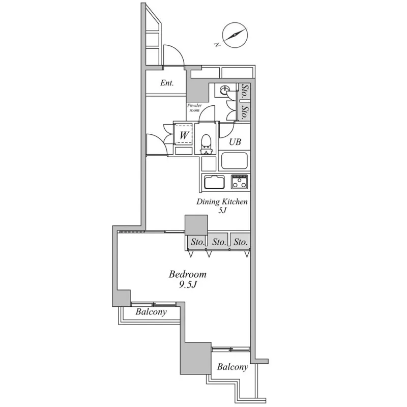 Roppongi View Tower - Floor Plan - ["Schematic", "Rectangle", "Slope"]