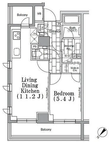 ONE ROOF FLAT TSUKISHIMA - Floor Plan - ["White", "Plan", "Diagram"]