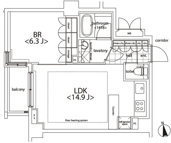 Castalia Azabujuban - Floor Plan - ["White", "Diagram", "Plan"]