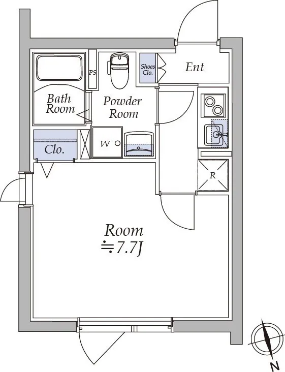 Atrio Flats Togoshi - Floor Plan - ["White", "Floor plan", "Plan"]