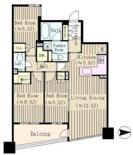 Proud Oji Honmachi Deage - Floor Plan - ["Floor plan"]