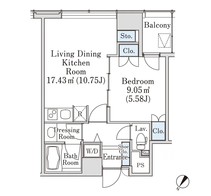 Platine Shinjuku Shintoshin - Floor Plan - ["Rectangle", "Schematic", "Font"]