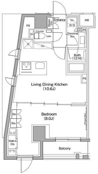 The Parkhabio Shinkoenji - Floor Plan - ["White", "Diagram", "Plan"]
