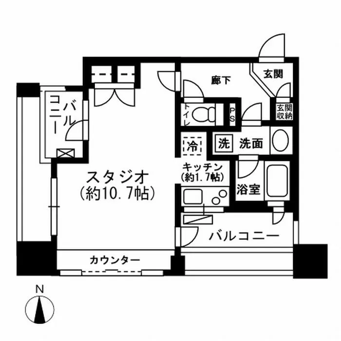 Residia Ichigaya - Floor Plan - ["Line", "Schematic", "Black"]