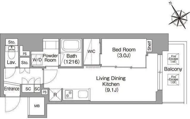 Baus Flats Kuramae - Floor Plan - []