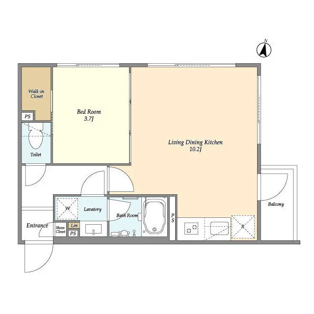 Well Square Hatsudai - Floor Plan - ["Rectangle", "Parallel", "Plan"]