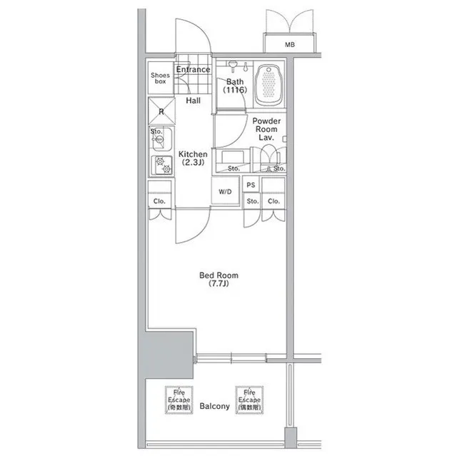 Comforia Shibuya West - Floor Plan - ["Rectangle", "Parallel", "Font"]