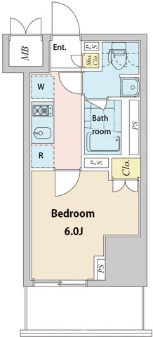 Proud Flat Kagurazaka II - Floor Plan - ["Tile Flooring"]