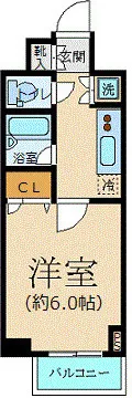 Concieria Shiba Park - Floor Plan - ["Apartment", "Balcony"]