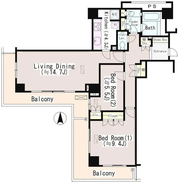 Ebisu Garden Terrace - Floor Plan - ["Floor plan", "Text", "Plan"]