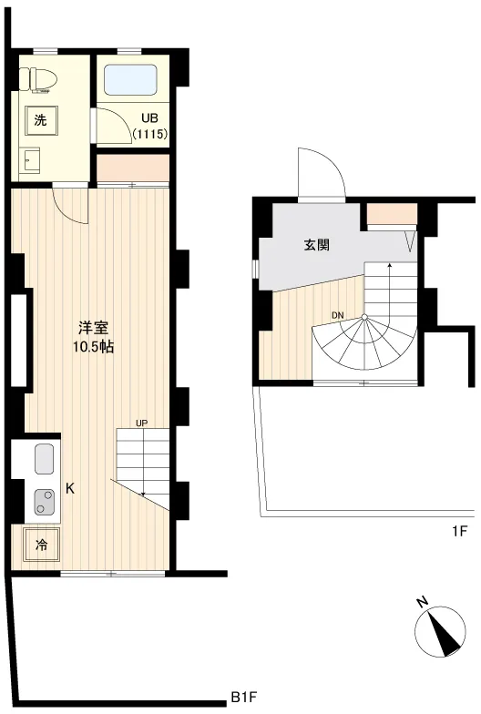 Polast Ebisu - Floor Plan - ["Floor", "Stairs", "Hardwood"]
