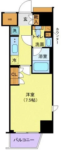 Genovia Shinjuku Waseda Green Veil - Floor Plan - []