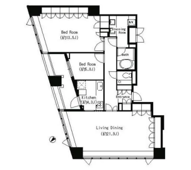 Park Cube Meguro Tower - Floor Plan - ["Floor plan", "Plan", "Diagram"]