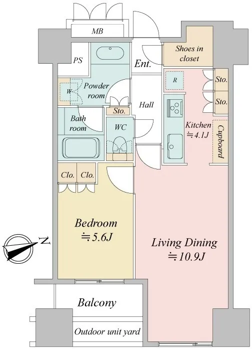 West Park Tower Ikebukuro - Floor Plan - ["Floor plan", "Tile Flooring", "Wood flooring"]