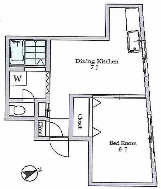 Chisan Mansion Yutenji - Floor Plan - ["White", "Plan", "Diagram"]