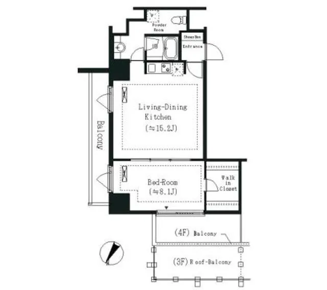 Elstanza Shirokane - Floor Plan - ["Floor plan", "Text", "Diagram"]