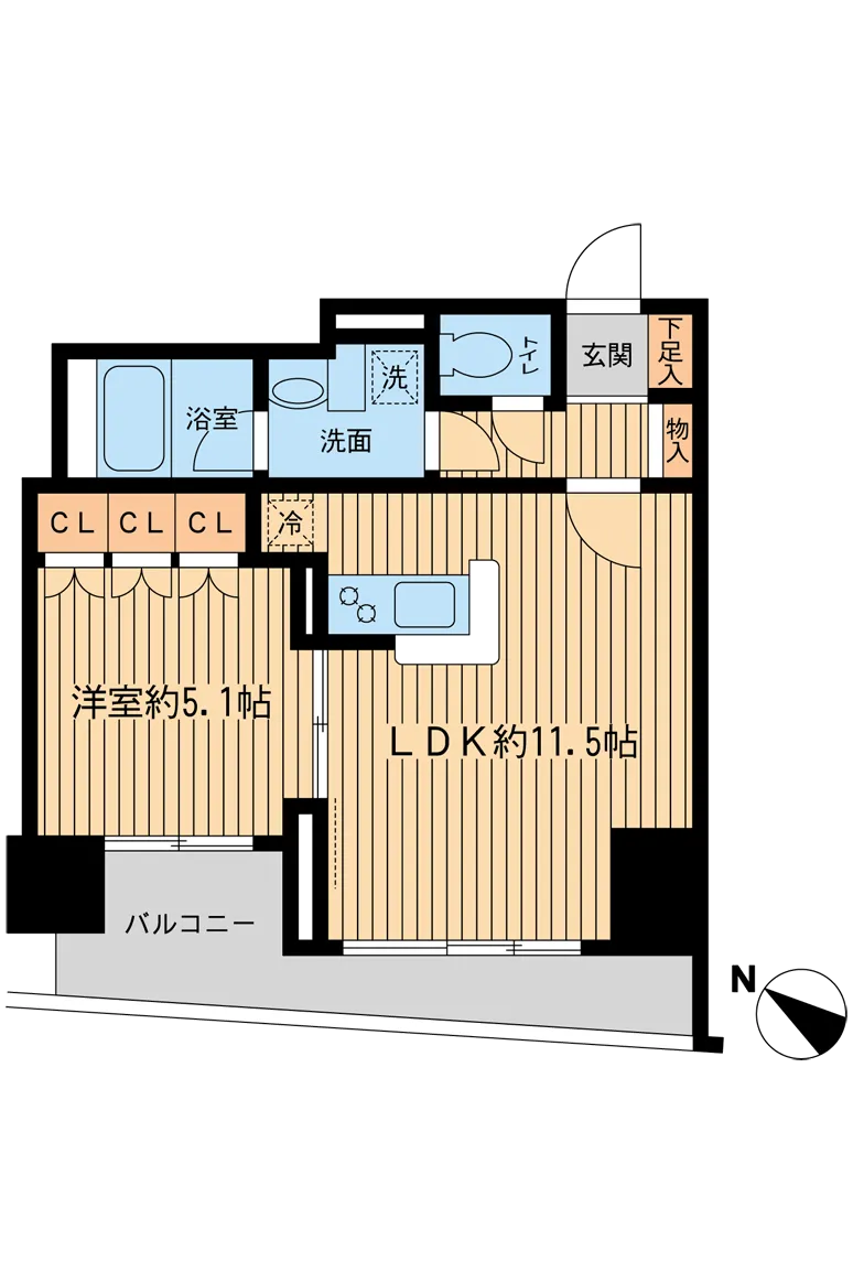 Nihonbashi First Residence - Floor Plan - ["Rectangle", "Font", "Parallel"]