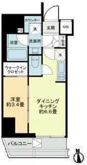 Grand March Shiba Park - Floor Plan - ["Apartment", "Tile Flooring", "Brutalist architecture"]