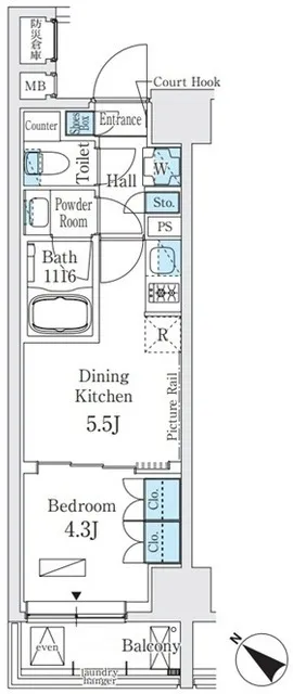 Beltroi Ningyocho - Floor Plan - []