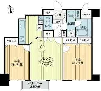 Nisshin Palace Stage Nishiazabu - Floor Plan - ["Floor", "Wood flooring", "Hardwood"]