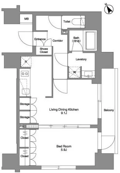 Comfortia Liv Komagome Nishigahara - Floor Plan - ["Diagram", "Plan", "Floor plan"]