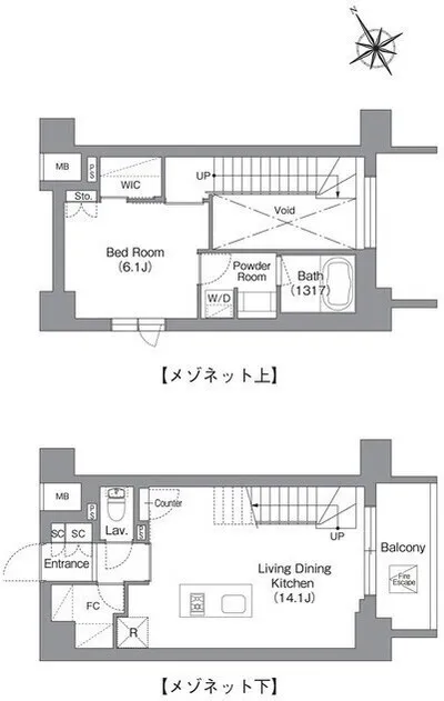 Baus Flats Kuramae - Floor Plan - ["Diagram", "Floor plan", "Technical drawing"]