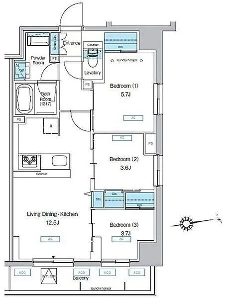 Predia Court Kita-Senju - Floor Plan - ["White", "Plan", "Number"]