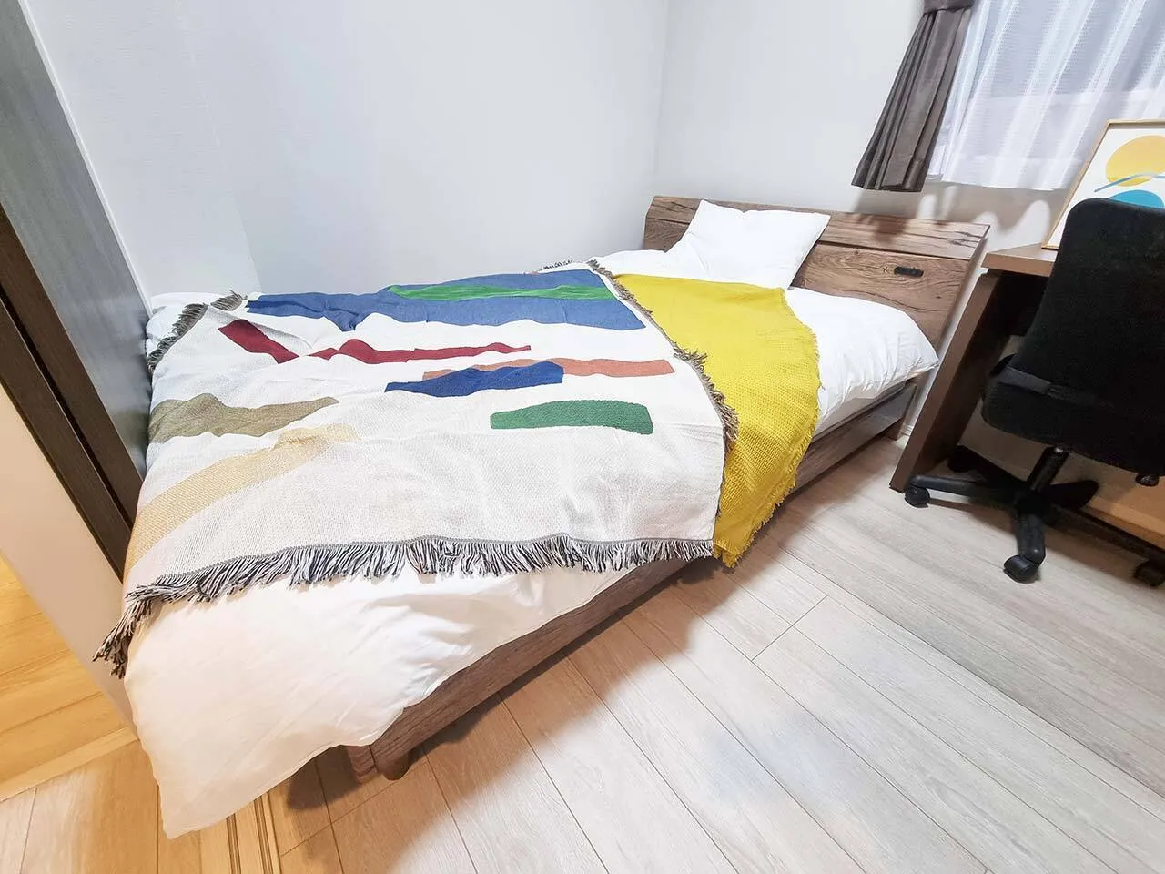 Mynavi STAY Nihonbashi Parkside - Interior - ["Bedroom", "Bed", "Flooring"]