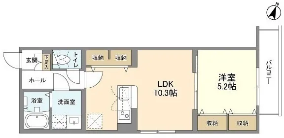 Well Square Hatagaya - Floor Plan - ["Wood flooring"]