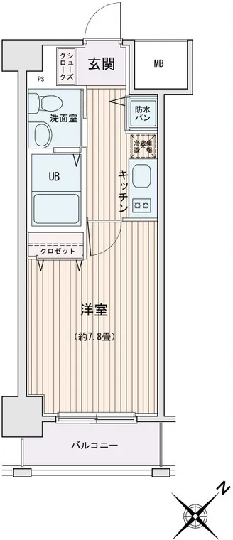 HF Monzen-Nakacho Residence - Floor Plan - ["Tile Flooring"]
