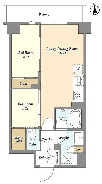Comforia Takenotsuka East - Floor Plan - ["White", "Floor plan", "Plan"]