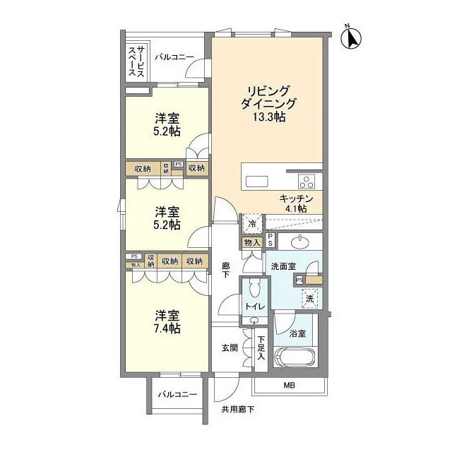 The Park House Hiroo Hazawa - Floor Plan - ["Text", "White", "Line"]