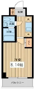 Prospect Monzennakacho - Floor Plan - ["Apartment", "Balcony"]